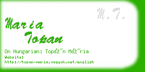 maria topan business card